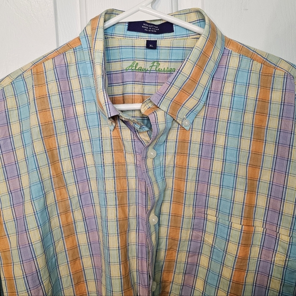 Alan Flusser Other - Alan Flusser Pastel Plaid Men's Shirt Men's Size XL